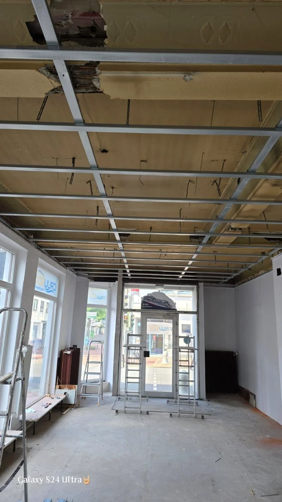 Metallunterkonstruktion einer abgehängten Decke