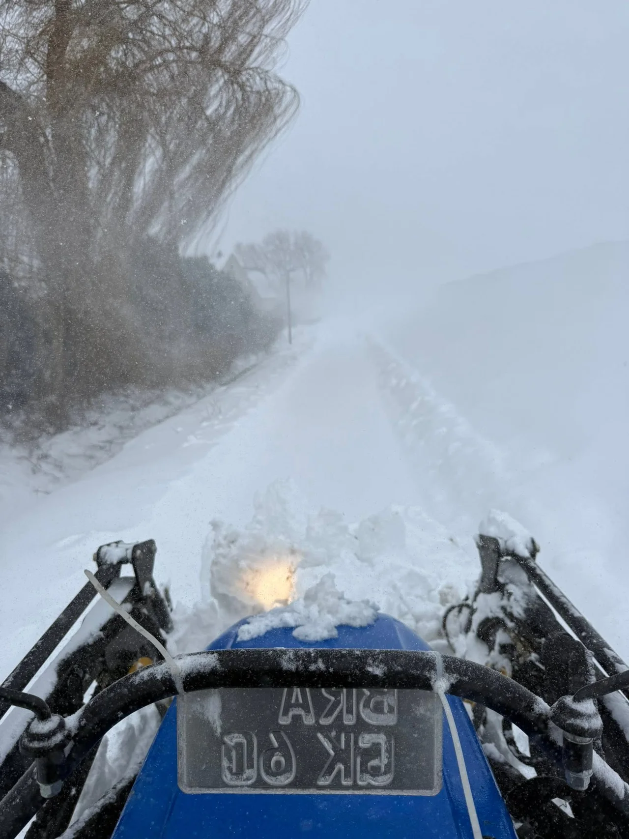 Winterdienst bei starkem Schneefall